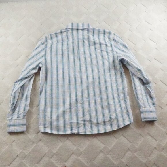 UNTUCKit Blue and White Striped Casual Button Down Shirt - Picture 8 of 9